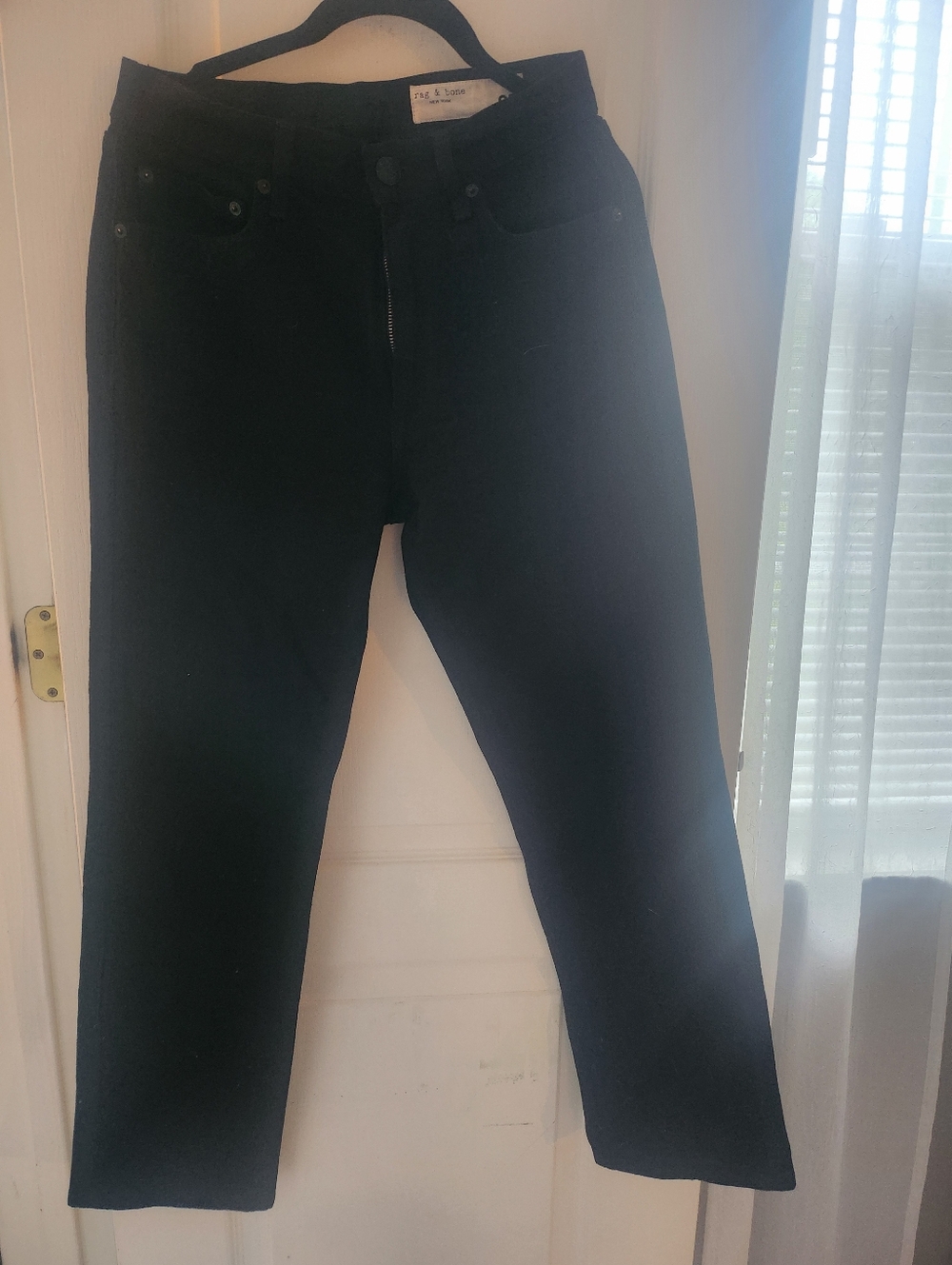 Rag & Bone Harlow Mid Rise Black Jeans
